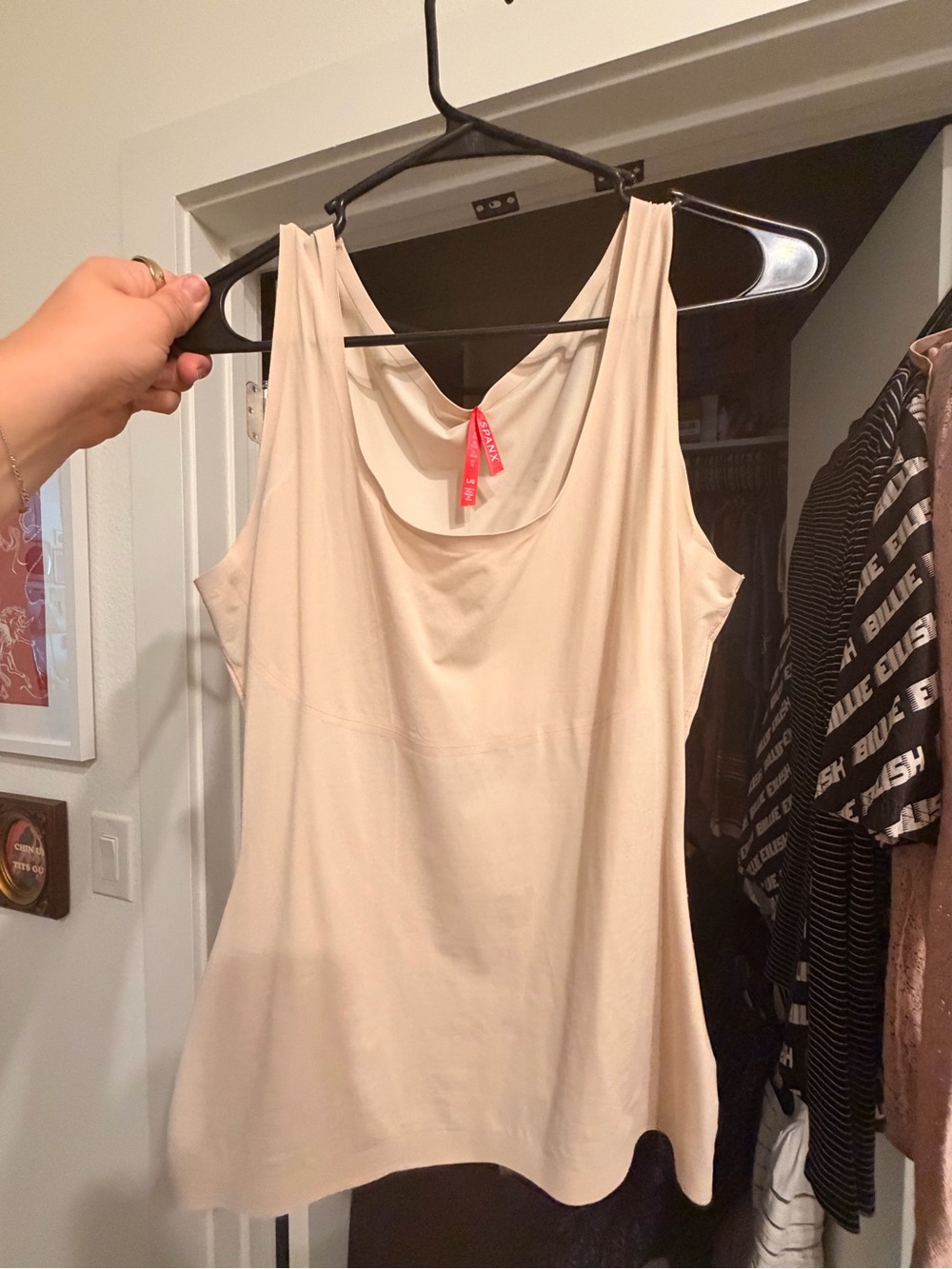 SPANX Cream Scoop-Neck Shaping Tank